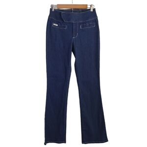 R.V.T Serve Piping Hot Blue Straight Leg Stretch Jeans Size 9/10